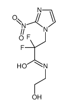 2,2-Difluoro-N-(2-hydroxyethyl)-3-(2-nitro-1H-imidazol-1-yl)propa namide结构式