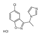 5-chloro-3-(1-imidazol-1-ylethyl)-1,2-benzoxazole,hydrochloride Structure