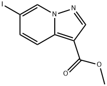 6-Iodo-pyrazolo[1,5-a]pyridine-3-carboxylic acid methyl ester Structure
