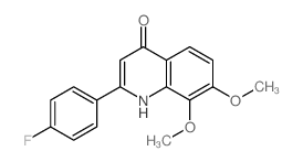 2-(4-Fluorophenyl)-7,8-dimethoxy-quinolin-4(1H)-one结构式