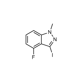 4-氟-3-碘-1-甲基-1H-吲唑结构式