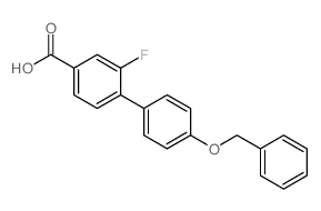 4'-(Benzyloxy)-2-fluoro-[1,1'-biphenyl]-4-carboxylic acid structure
