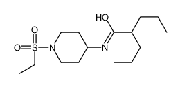 N-(1-ethylsulfonylpiperidin-4-yl)-2-propylpentanamide结构式