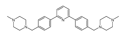 1-methyl-4-[[4-[6-[4-[(4-methylpiperazin-1-yl)methyl]phenyl]pyridin-2-yl]phenyl]methyl]piperazine结构式