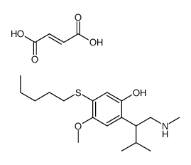 (E)-but-2-enedioic acid,4-methoxy-2-[3-methyl-1-(methylamino)butan-2-yl]-5-pentylsulfanylphenol结构式