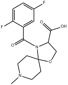 4-(2,5-difluorobenzoyl)-8-methyl-1-oxa-4,8-diazaspiro[4.5]decane-3-carboxylic acid picture