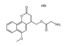 L-glycine (6-methoxy-2-oxo-2H-benzo[h]benzopyran-4-yl)methyl ester hydrobromide结构式