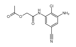 2-((3-amino-2-chloro-5-cyanophenyl)amino)-2-oxoethyl acetate Structure