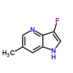 3-Fluoro-6-methyl-1H-pyrrolo[3,2-b]pyridine结构式