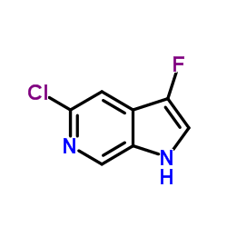 5-Chloro-3-fluoro-1H-pyrrolo[2,3-c]pyridine结构式
