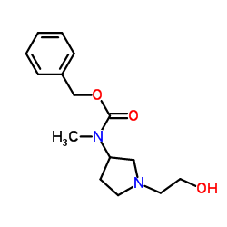 Benzyl [1-(2-hydroxyethyl)-3-pyrrolidinyl]methylcarbamate结构式