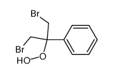 2-bromo-1-(bromomethyl)-1-phenylethyl hydroperoxide Structure