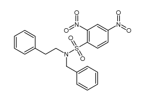 N-benzyl, N-(2-phenylethyl) 2,4-dinitrophenylsulfonamide结构式