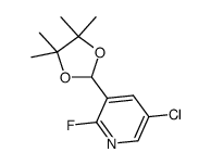 5-chloro-2-fluoro-3-(4,4,5,5-tetramethyl-1,3-dioxolan-2-yl)pyridine结构式