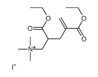 2,4-bis(ethoxycarbonyl)pent-4-enyl-trimethylazanium,iodide Structure