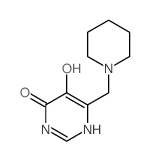 5-hydroxy-6-(1-piperidylmethyl)-1H-pyrimidin-4-one结构式