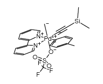 Pd(triflate )Me(p-tolyl)(C≡CSiMe3)(2,2′-bipyridine) Structure
