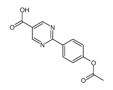 2-(4-acetyloxyphenyl)pyrimidine-5-carboxylic acid结构式