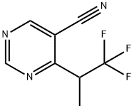 4-(2,2,2-Trifluoro-1-methyl-ethyl)-pyrimidine-5-carbonitrile Structure