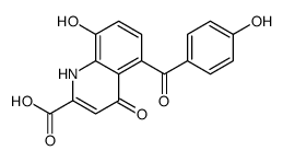 8-hydroxy-5-(4-hydroxybenzoyl)-4-oxo-1H-quinoline-2-carboxylic acid结构式