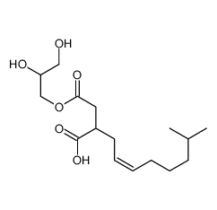 (E)-2-[2-(2,3-dihydroxypropoxy)-2-oxoethyl]-9-methyldec-4-enoic acid Structure