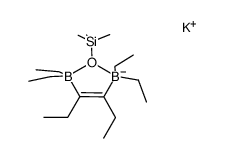 potassium B,B,B',B'-tetraethyl-μ-(trimethylsilyloxy)-{(Z)-1,2-diethyl-1,2-ethenediyl}diborate Structure