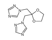 1,1'-[1,3-Dioxolane-2,2-diylbis(methylene)]bis(1H-1,2,4-triazole)结构式