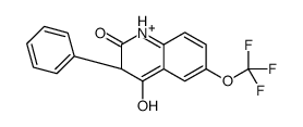 (3S)-4-hydroxy-3-phenyl-6-(trifluoromethoxy)-3H-quinolin-1-ium-2-one结构式