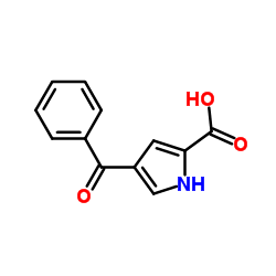 4-苯甲酰基-1H-吡咯-2-羧酸结构式