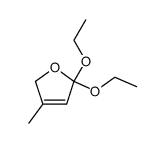 2,2-Diethoxy-2,5-dihydro-4-methyl-furan结构式