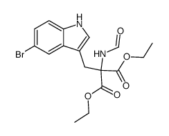 (5-bromo-indol-3-ylmethyl)-formylamino-malonic acid diethyl ester结构式