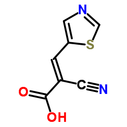 (2E)-2-Cyano-3-(1,3-thiazol-5-yl)acrylic acid structure