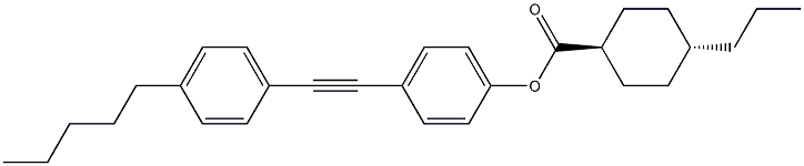 Cyclohexanecarboxylic acid, 4-propyl-, 4-[2-(4-pentylphenyl)ethynyl]phenyl ester, trans- picture