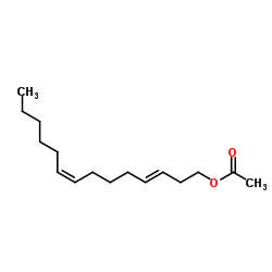 (E,Z)-3,8-Tetradecadien-1-ol acetate structure