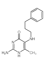 4(3H)-Pyrimidinone, 2-amino-6-methyl-5-[(3-phenylpropyl)amino]- structure