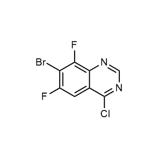 7-Bromo-4-chloro-6,8-difluoroquinazoline Structure