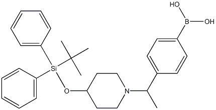 (4-(1-(4-((叔-丁基二苯基甲硅烷基)氧代)哌啶-1-基)乙基)苯基)硼酸结构式