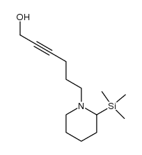 1-(6-Hydroxyhex-4-ynyl)-2-(trimethylsilyl)piperidine结构式