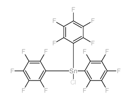 chloro-tris(2,3,4,5,6-pentafluorophenyl)stannane Structure