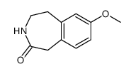 7-methoxy-1,3,4,5-tetrahydro-benzo[d]azepin-2-one结构式