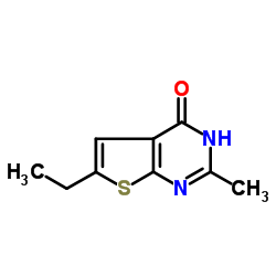 6-Ethyl-2-methylthieno[2,3-d]pyrimidin-4(1H)-one结构式