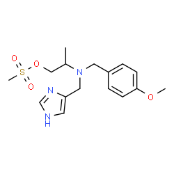 2-(((1H-imidazol-4-yl)methyl)(4-methoxybenzyl)amino)propyl methanesulfonate结构式