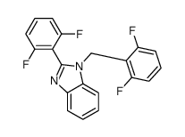 2-(2,6-difluorophenyl)-1-[(2,6-difluorophenyl)methyl]benzoimidazole结构式