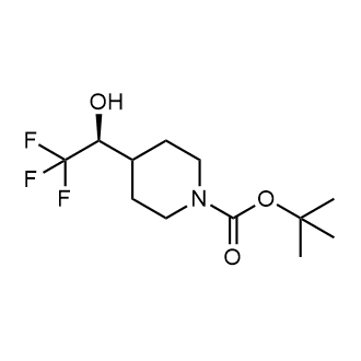 4-[((1S)-2,2,2-三氟-1-羟基-乙基]哌啶-1-甲酸叔丁酯结构式