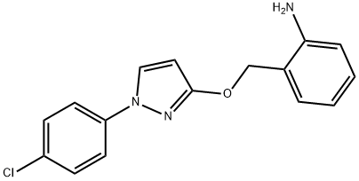 2-(((1-(4-chlorophenyl)-1H-pyrazol-3-yl)oxy)methyl)aniline Structure