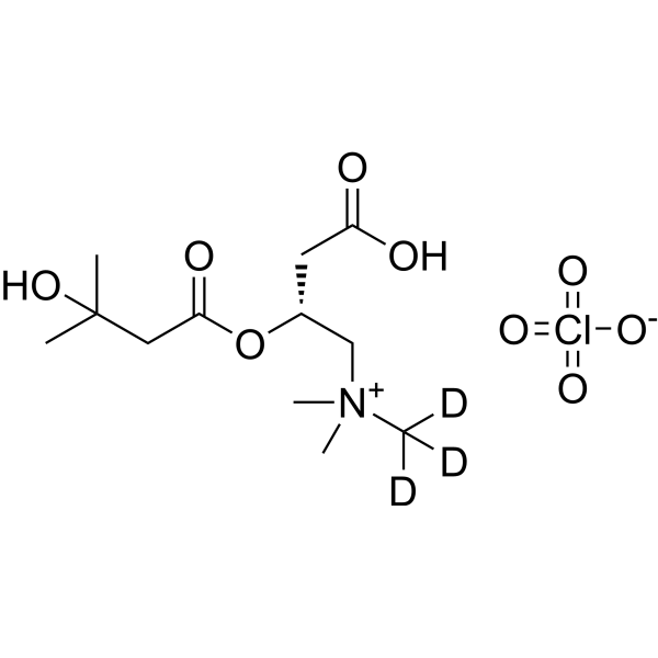 L-carnitine: CLO4, 3-hydroxyisovaleryl-d3 Structure