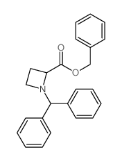 2-Azetidinecarboxylicacid, 1-(diphenylmethyl)-, phenylmethyl ester结构式