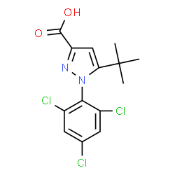 5-tert-Butyl-1-(2,4,6-trichlorophenyl)-1H-pyrazole-3-carboxylic acid picture