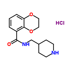 N-(哌啶-4-基甲基)-2,3-二氢苯并[b][1,4]二恶英-5-甲酰胺盐酸盐结构式