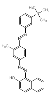 Benzenaminium,3-[2-[4-[2-(2-hydroxy-1-naphthalenyl)diazenyl]-2-methylphenyl]diazenyl]-N,N,N-trimethyl-,chloride (1:1)结构式